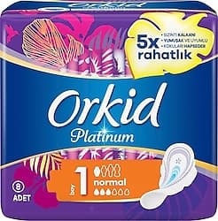 Orkid Platinum Ultra Normal Boy 1 Hijyenik Ped 8'li ürün görseli