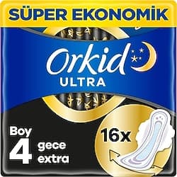 Orkid Ultra Extra Gece Boy 4 Hijyenik Ped 16'lı ürün görseli