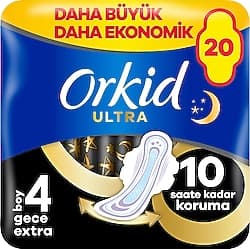 Orkid Ultra Gece Extra Boy 4 Hijyenik Ped 20'li ürün görseli