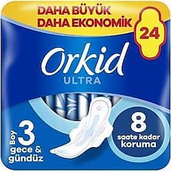 Orkid Ultra Gece & Gündüz Boy 3 24'lü Hijyenik Ped ürün görseli