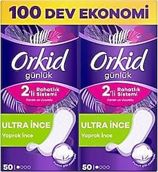 Orkid Yaprak Ultra İnce Günlük Ped 100'lü ürün görseli