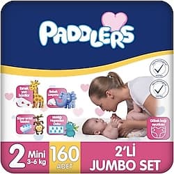 Paddlers 2 Numara Mini 160'lı Bebek Bezi ürün görseli