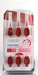 Pakdent Kırmızı U Tipi 0.5 mm 6'lı Arayüz Fırçası ürün görseli