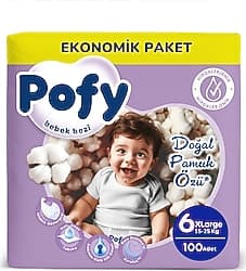 Pofy 6 Numara X Large 100'lü Bebek Bezi ürün görseli