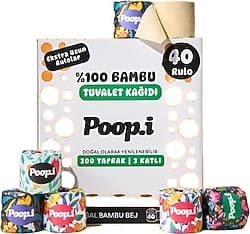 Poop.i Bambu Bej 40'lı Tuvalet Kağıdı ürün görseli