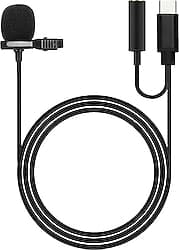 Powermaster JH-042-A Type-C ve Kulaklık Girişli Youtuber Yaka Mikrofonu ürün görseli