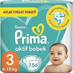 Prima Aktif 3 Numara Midi 78'li 2 Adet Bebek Bezi ürün görseli