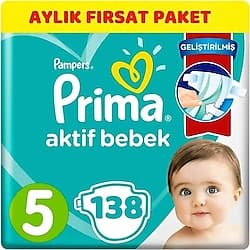 Prima Aktif 5 Numara Junior 46'lı 3 Adet Bebek Bezi ürün görseli