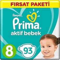 Prima Aktif 8 Numara XXX Large 93'lü Bebek Bezi ürün görseli