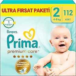 Prima Premium Care 2 Numara Mini 112'li Bebek Bezi ürün görseli