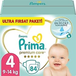 Prima Premium Care 4 Numara Maxi 84'lü Bebek Bezi ürün görseli