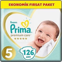 Prima Premium Care 5 Numara Junior 126'lı Bebek Bezi ürün görseli
