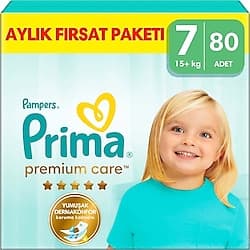 Prima Premium Care 7 Numara XX Large 80'li Bebek Bezi ürün görseli