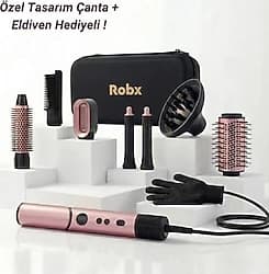 Robx 838I 7in1 Pembe Saç Şekillendirme Seti ürün görseli