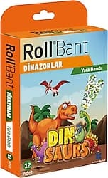 Roll Bant Dinozorlar 12'li Yara Bandı ürün görseli