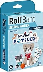 Roll Bant Sevimli Patiler 12'li Yara Bandı ürün görseli
