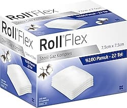 Roll Flex Steril Gaz Kompres 7.5cm x 7.5cm 100'lü ürün görseli