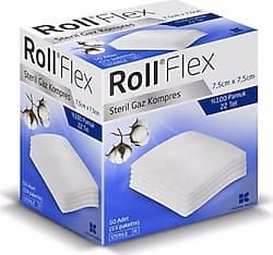 Roll Flex Steril Gaz Kompres 7.5cm x 7.5cm 50'li ürün görseli