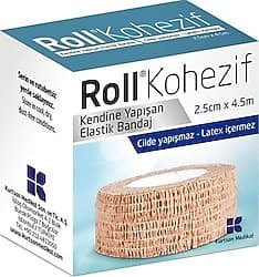 Roll Kohezif Kendine Yapışan 2.5cm x 4.5m Elastik Bandaj ürün görseli