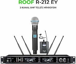 Roof R-212 UHF Kablosuz El + Yaka Mikrofonu ürün görseli