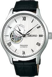 Seiko Presage Japanese Garden Semi-Skeleton SSA379 Deri Kordon Siyah Erkek Kol Saati ürün görseli