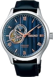 Seiko Presage Japanese Garden Semi-Skeleton SSA421 Deri Kordon Mavi Erkek Kol Saati ürün görseli