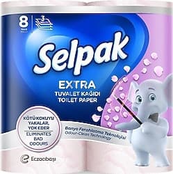 Selpak Extra Banyo Ferahlatma 8'li Tuvalet Kağıdı ürün görseli