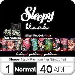 Sleepy Black Premium Plus Günlük Ped Normal 40'lı ürün görseli