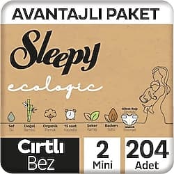 Sleepy Ecologic 2 Numara Mini 68'li 3 Adet Bebek Bezi ürün görseli