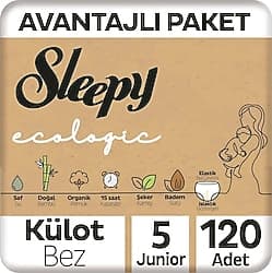 Sleepy Ecologic 5 Numara Junior 40'lı 3 Adet Külot Bez ürün görseli