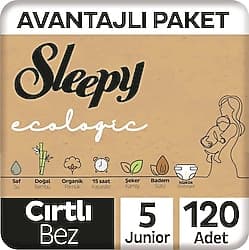 Sleepy Ecologic 5 Numara Junior 40'lı 3 Adet Bebek Bezi ürün görseli