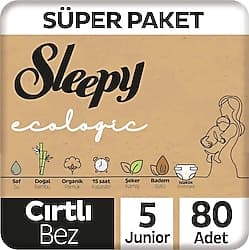 Sleepy Ecologic 5 Numara Junior 40'lı 2 Adet Bebek Bezi ürün görseli