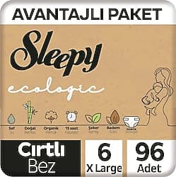 Sleepy Ecologic 6 Numara Xlarge 32'li 3 Adet Bebek Bezi ürün görseli