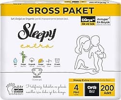 Sleepy Extra Günlük Aktivite 4 Numara Maxi 100'lü 2 Adet Bebek Bezi ürün görseli
