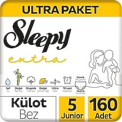 Sleepy Extra Günlük Aktivite 5 Numara Junior 40'lı 4 Adet Külot Bez ürün görseli