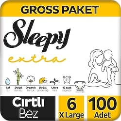 Sleepy Extra Günlük Aktivite 6 Numara X Large 100'lü Bebek Bezi ürün görseli