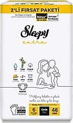 Sleepy Extra Günlük Aktivite 6 Numara XLarge 46'lı Bebek Bezi ürün görseli