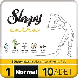 Sleepy Extra Ultra İnce Boy 1 Normal 10'lu Hijyenik Ped ürün görseli