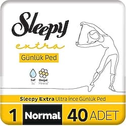Sleepy Extra Ultra İnce Günlük Ped Boy 1 Normal 40'lı ürün görseli
