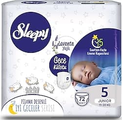 Sleepy Lavanta Yağlı 5 Numara Junior 72'li Gece Külot Bez ürün görseli