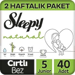 Sleepy Natural 5 Numara Junior 40'lı Bebek Bezi ürün görseli