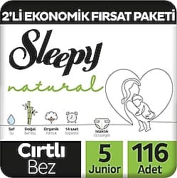 Sleepy Natural 5 Numara Junior 116'lı Bebek Bezi ürün görseli