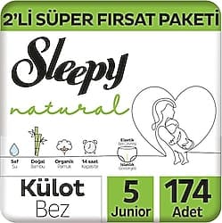 Sleepy Natural 5 Numara Junior 174'lü Külot Bez ürün görseli