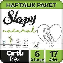 Sleepy Natural 6 Numara X Large 17'li Bebek Bezi ürün görseli