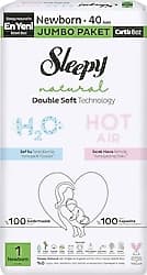 Sleepy Natural Double Soft 1 Numara Yenidoğan 40'lı Bebek Bezi ürün görseli