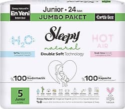 Sleepy Natural Double Soft 5 Numara Junior 24'lü Bebek Bezi ürün görseli