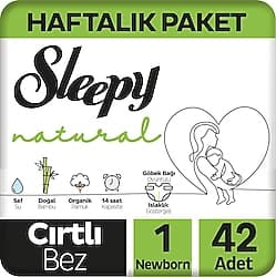 Sleepy Natural 1 Numara Yenidoğan 42'li Bebek Bezi ürün görseli