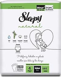 Sleepy Natural 4 Numara Maxi 192'li Külot Bez ürün görseli