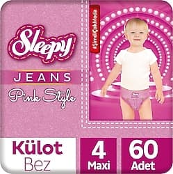 Sleepy Pink Jeans 4 Numara Maxi 60'lı Külot Bez ürün görseli