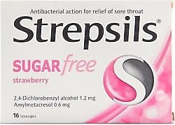 Strepsils Şekersiz Çilek Aromalı 16'lı Pastil ürün görseli